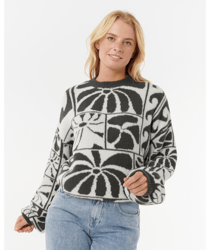 Rip Curl Aots-Ty Williams Jacquard Crew in BLACK