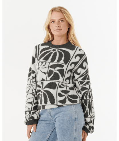 Rip Curl Aots-Ty Williams Jacquard Crew in BLACK