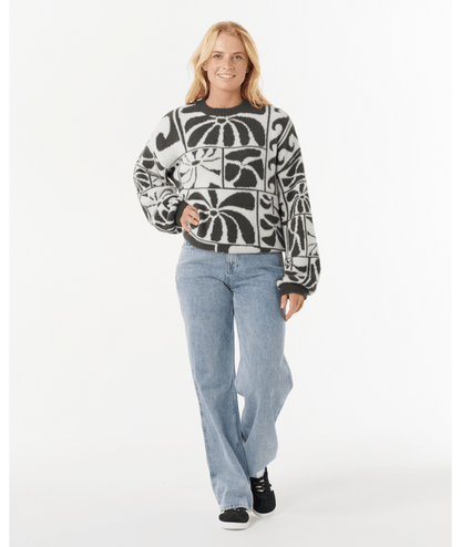 Rip Curl Aots-Ty Williams Jacquard Crew in BLACK