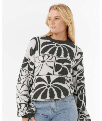 Rip Curl Aots-Ty Williams Jacquard Crew in BLACK