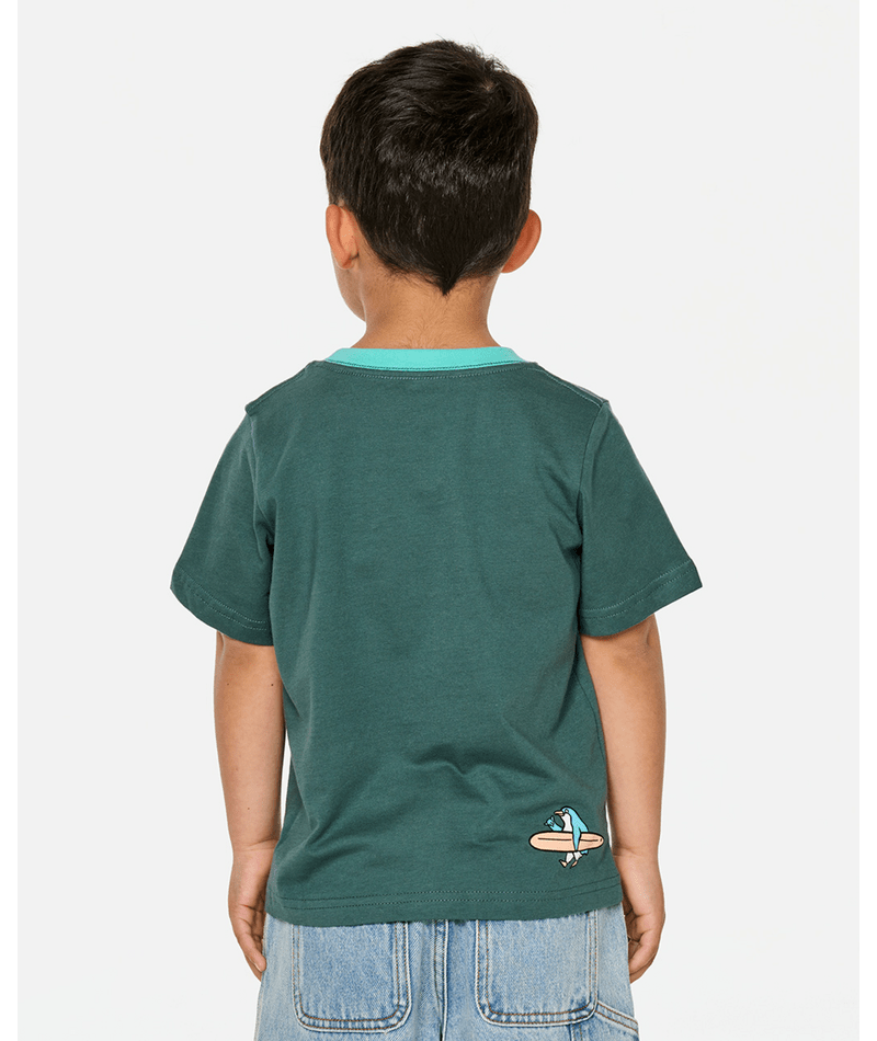 Rip Curl Paddle Out Art Tee-Boy in MUTED GREEN
