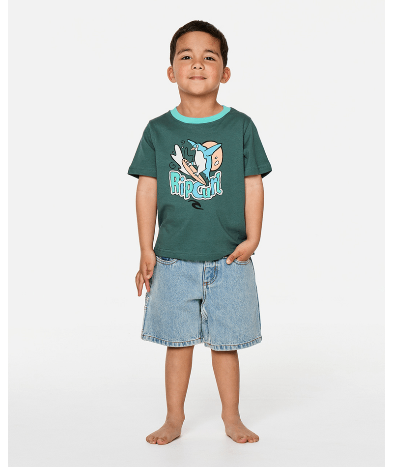 Rip Curl Paddle Out Art Tee-Boy in MUTED GREEN