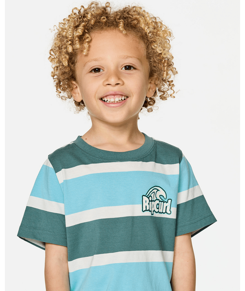 Rip Curl Paddle Out Stripe Tee-Boy in WAVE POOL