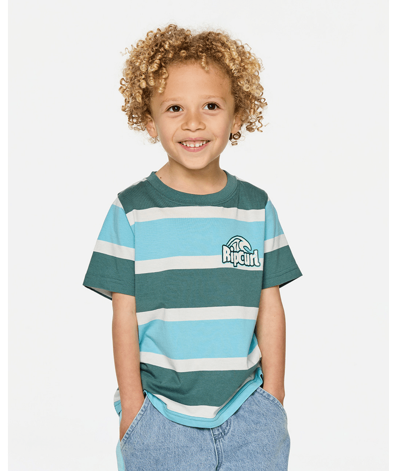 Rip Curl Paddle Out Stripe Tee-Boy in WAVE POOL