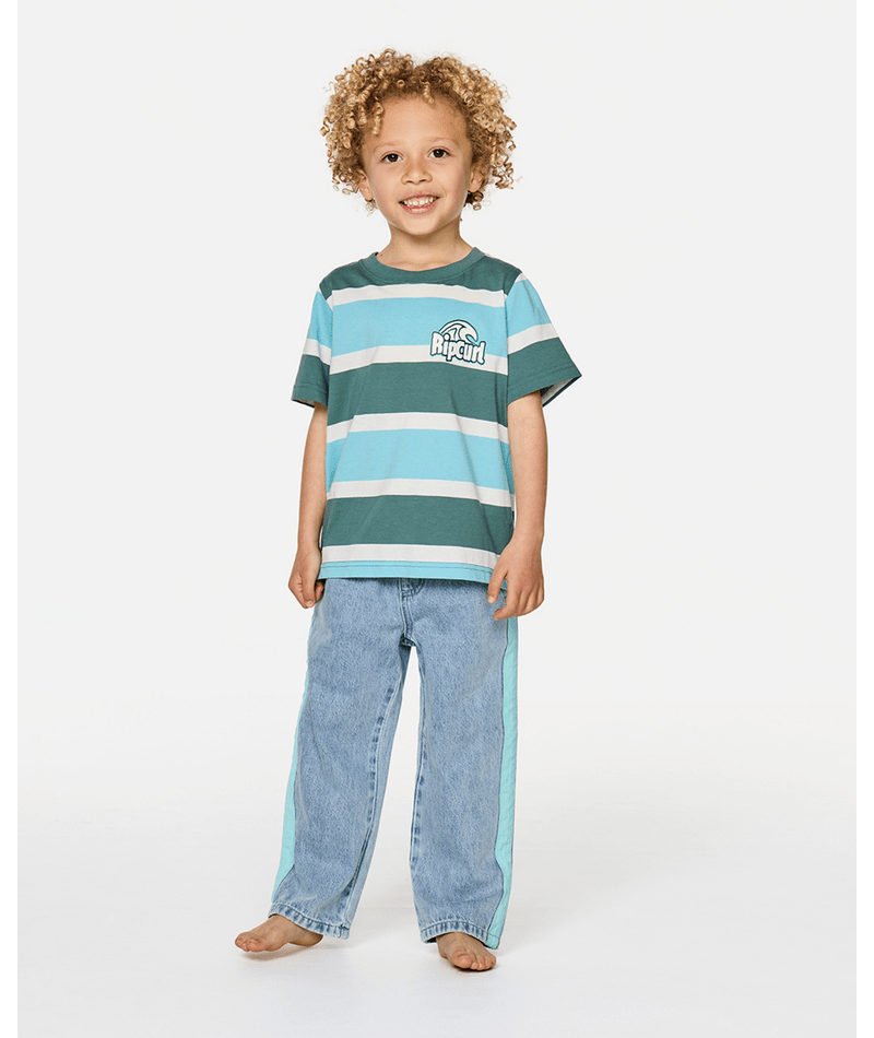 Rip Curl Paddle Out Stripe Tee-Boy in WAVE POOL