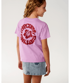 Rip Curl Surf Puff Relaxed Tee- Girl in BRIGHT LILAC