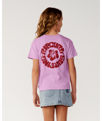 Rip Curl Surf Puff Relaxed Tee- Girl in BRIGHT LILAC