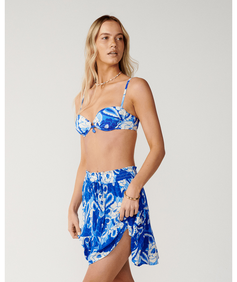Rip Curl Groove Tiered Mini Skirt in BLUE