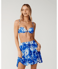 Rip Curl Groove Tiered Mini Skirt in BLUE