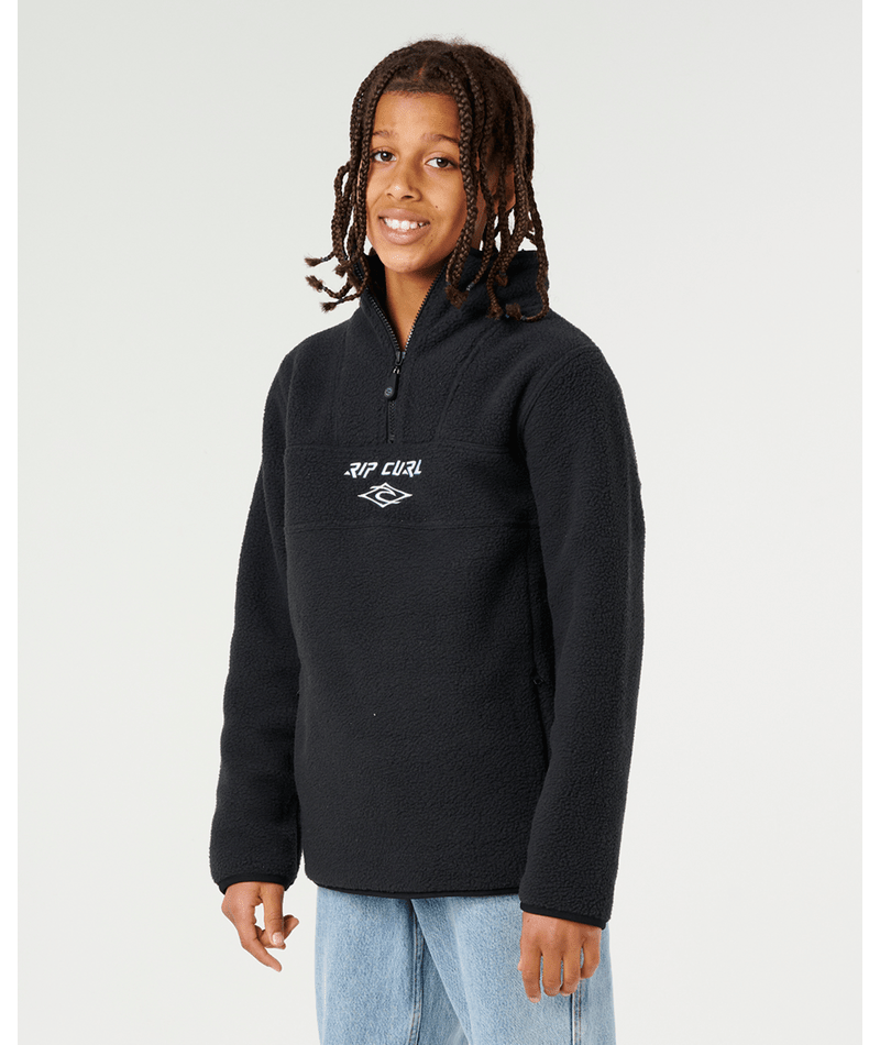 Rip Curl Bells Polar Fleece-Boy in BLACK