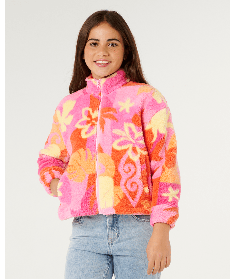 Rip Curl Tropical Polar Fleece - Girl in TANGERINE