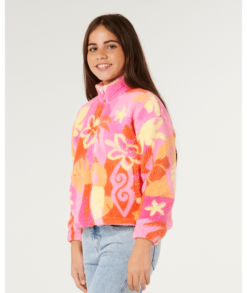 Rip Curl Tropical Polar Fleece - Girl in TANGERINE