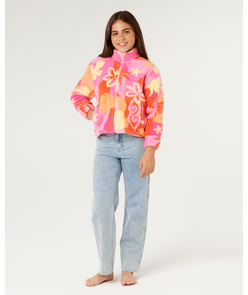 Rip Curl Tropical Polar Fleece - Girl in TANGERINE