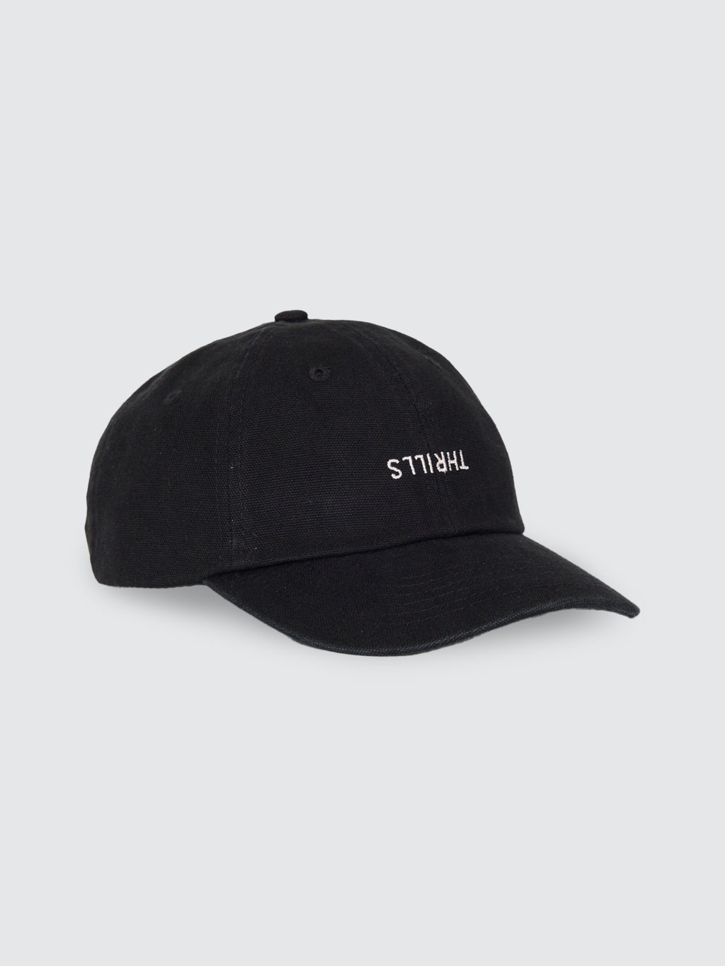 Thrills Co Minimal Thrills 6 Panel Cap - Washed Black in Washed Black