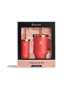 Hydro Flask 32 Oz Wide Mouth Bundle in Bright Side Pink