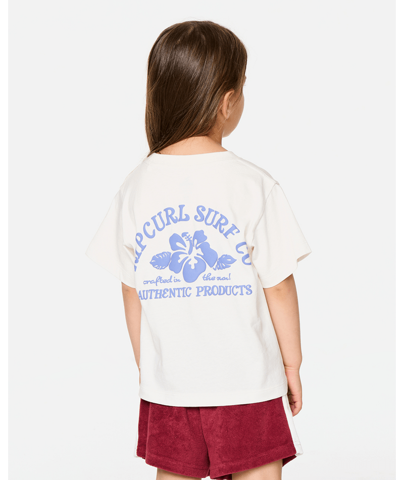 Rip Curl Surf Puff Standard Tee -Girl in BONE/BLUE