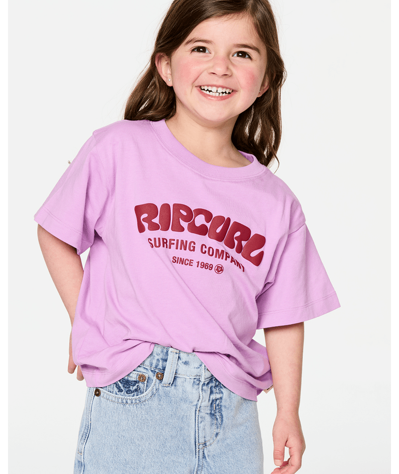Rip Curl Surf Puff Standard Tee -Girl in BRIGHT LILAC