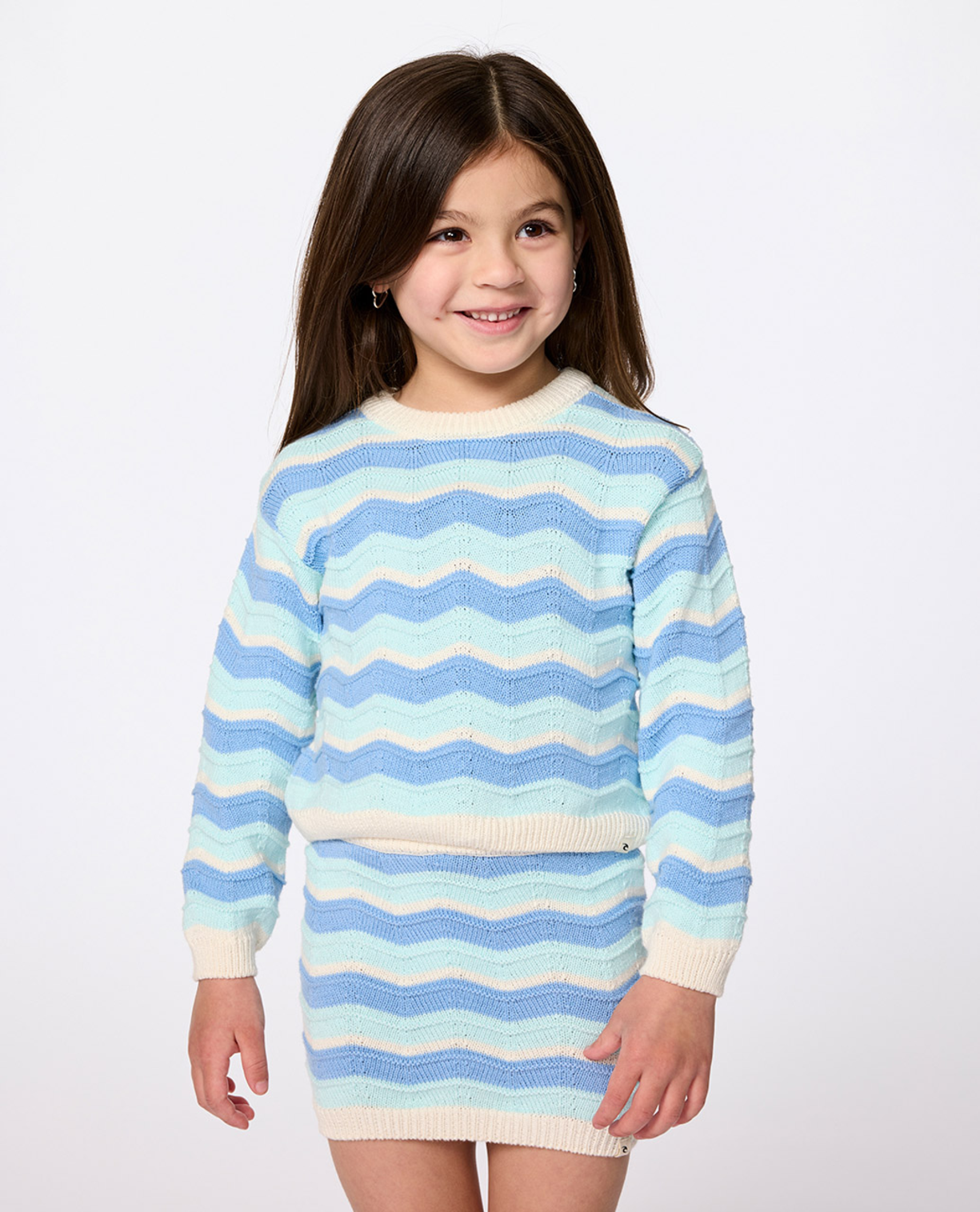 Rip Curl Wave Knit Ls Tee - Girl in BLUE