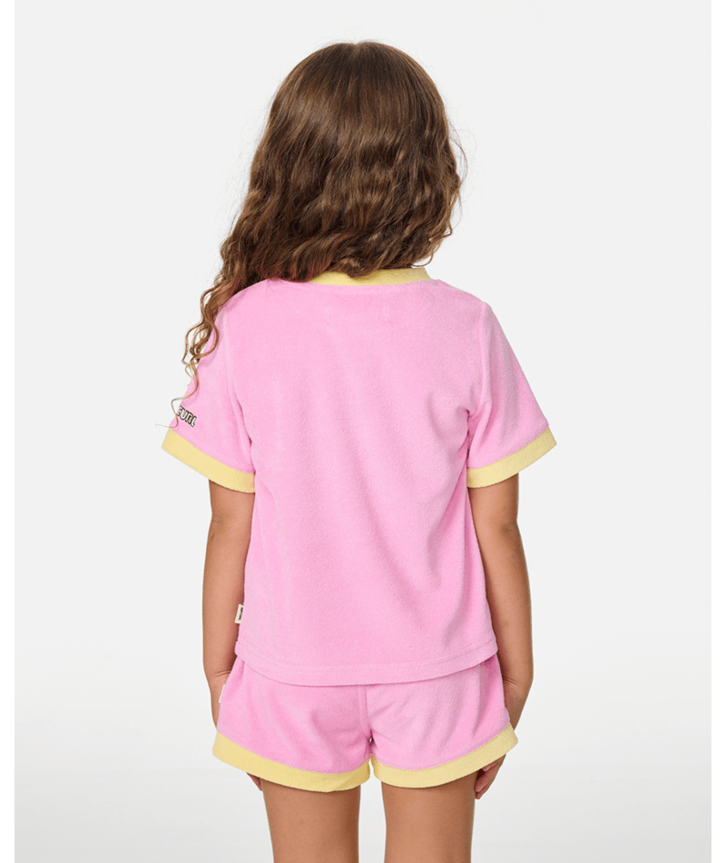 Rip Curl Ride The Wave Terry Tee-Girl in PINK