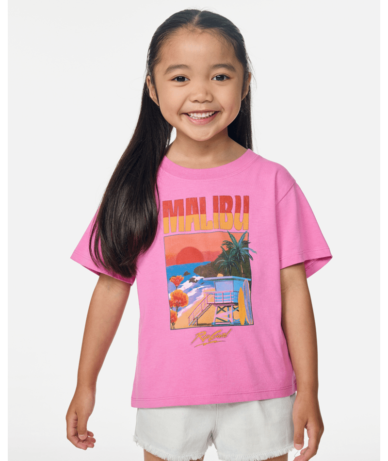 Rip Curl Malibu Relaxed Tee-Girl in PINK