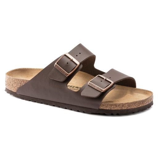 Birkenstock Arizona Dark Brown Birko-Flor Regular in Dark Brown