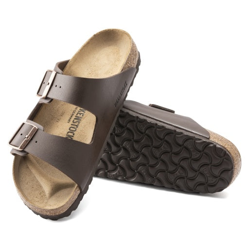 Birkenstock Arizona Dark Brown Birko-Flor Narrow in Dark Brown