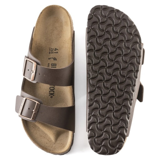 Birkenstock Arizona Dark Brown Birko-Flor Narrow in Dark Brown