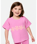 Rip Curl Sunshine Jacquard Tee - Girl in CLOUD PINK