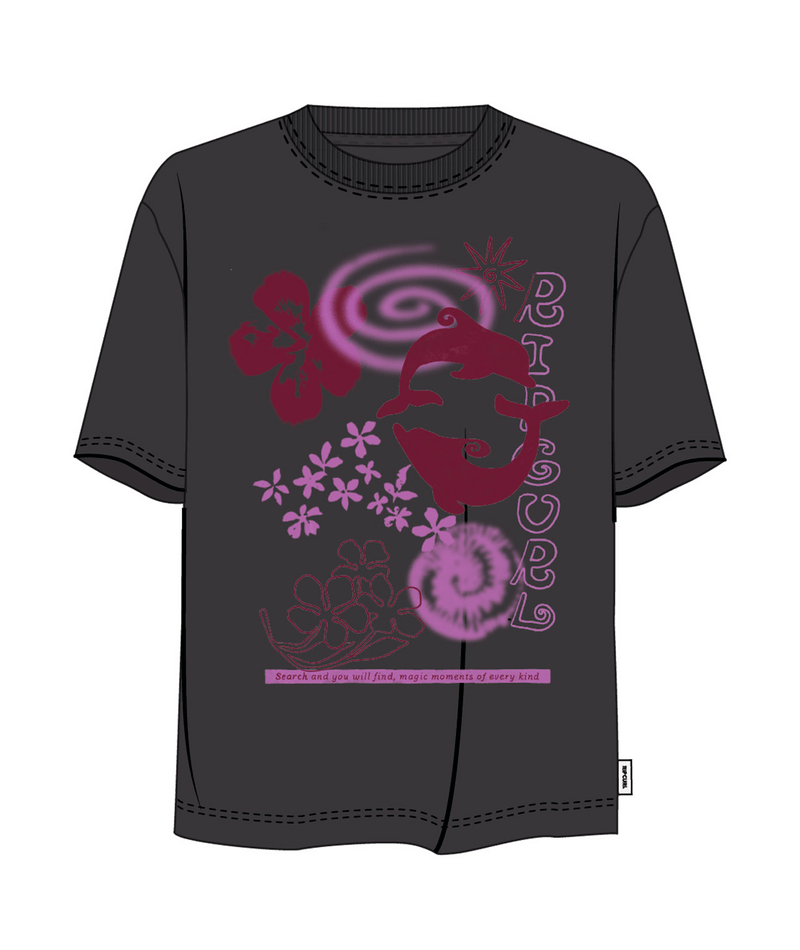 Rip Curl Coastal Magic Art Tee - Girl in Washed Black