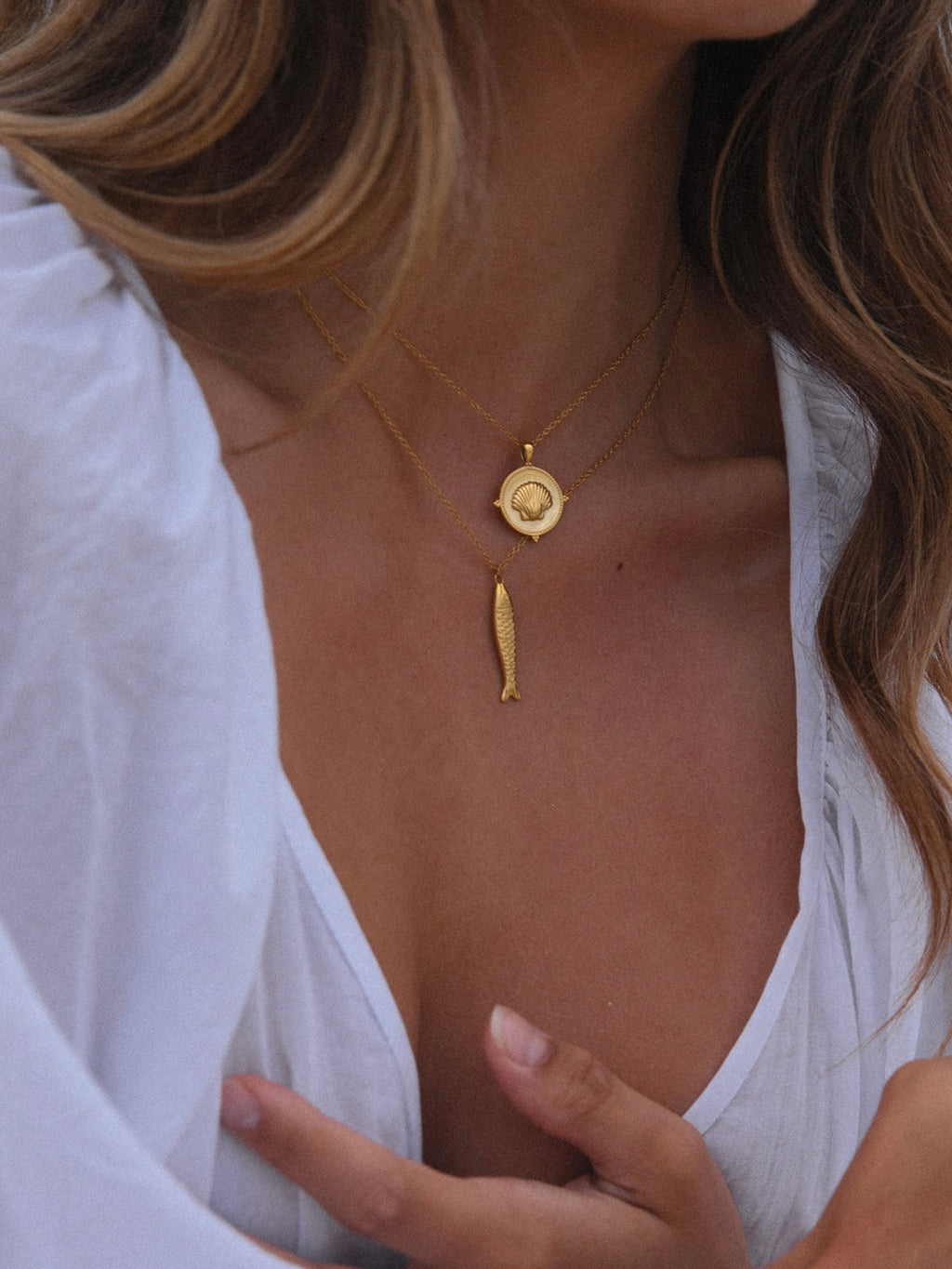 Malakai The Label Isola Sea Necklace in 18k Gold in Default Title