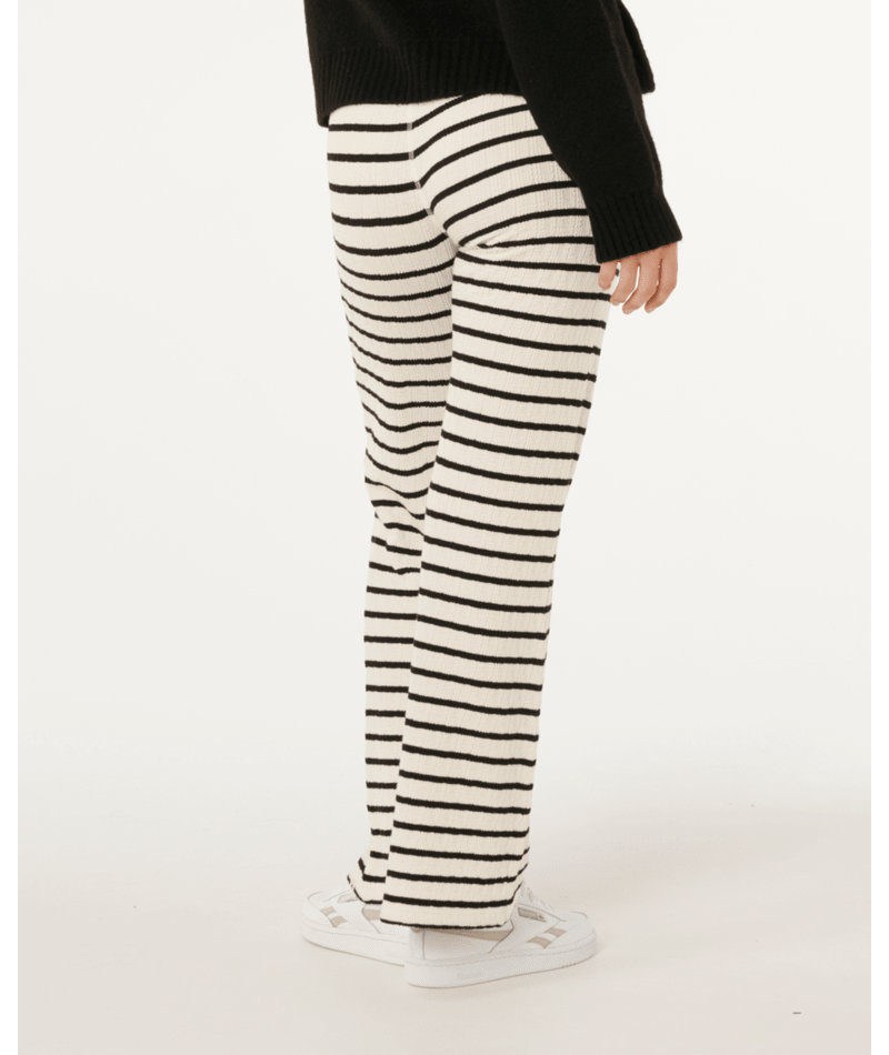 Rip Curl Bobbi Stripe Pant in BLACK/OFF WHITE
