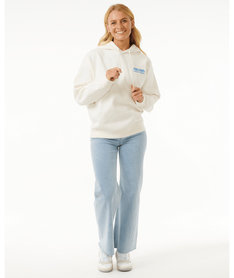 Rip Curl Surf Puff Heritage Hood in BONE/BRIGHT BLUE