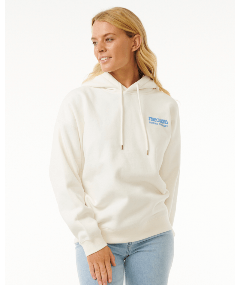 Rip Curl Surf Puff Heritage Hood in BONE/BRIGHT BLUE