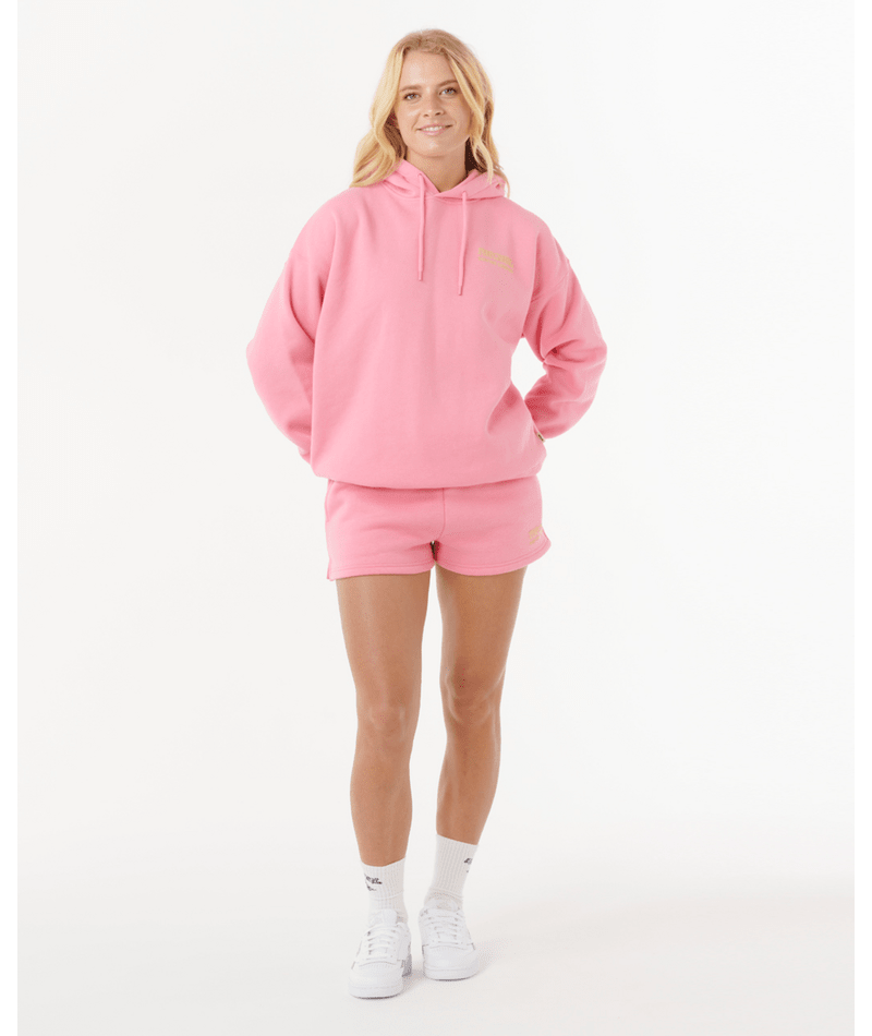 Rip Curl Surf Puff Heritage Hood in PINK/ORANGE