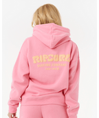 Rip Curl Surf Puff Heritage Hood in PINK/ORANGE