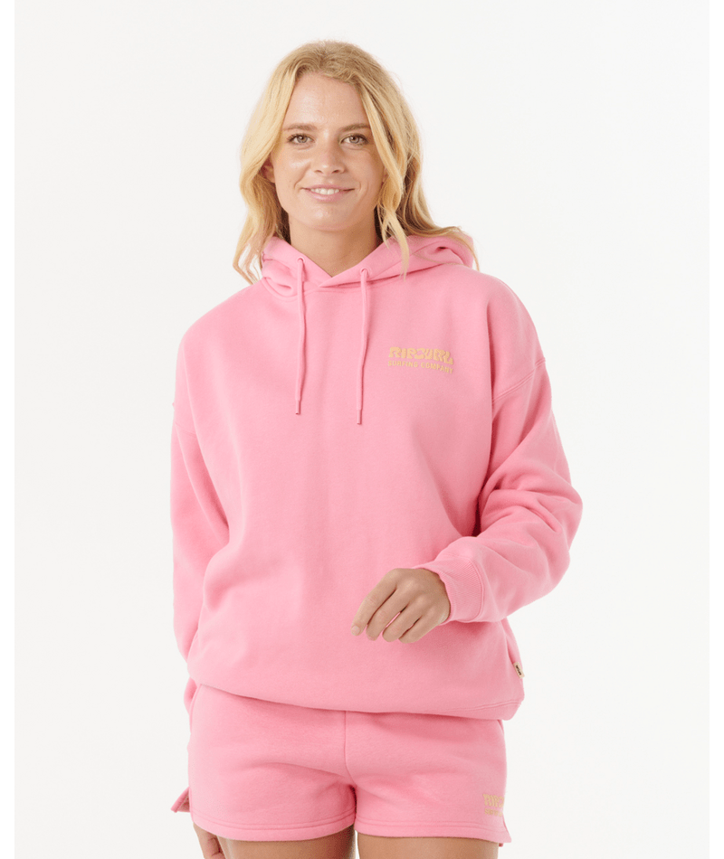 Rip Curl Surf Puff Heritage Hood in PINK/ORANGE