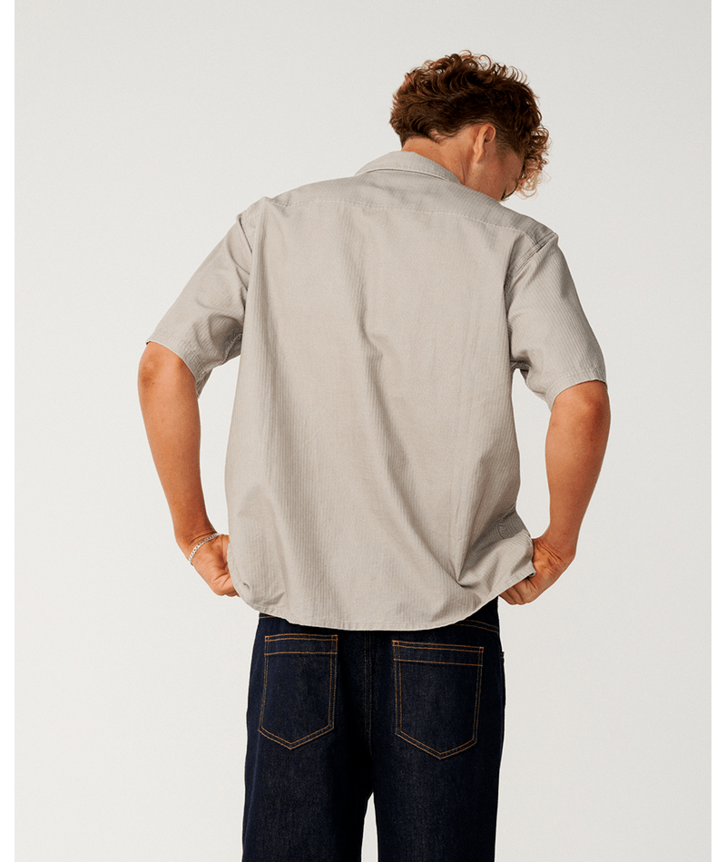 Rip Curl Premium Surf S/S Shirt in STONE