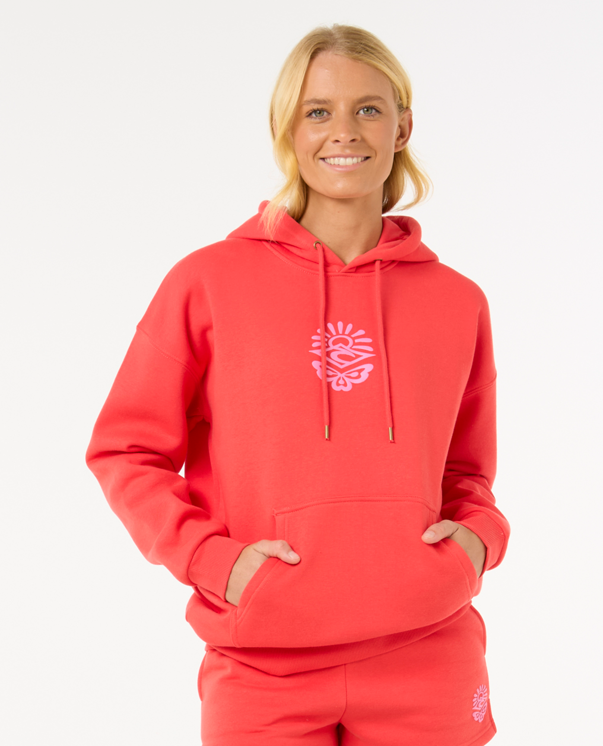 Rip Curl Icons Of Surf Heritage Hood in HIBISCUS RED