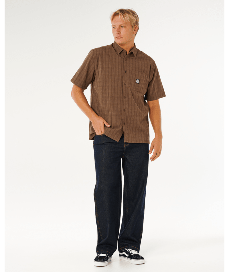 Rip Curl Premium Surf Check S/S in COFFEE