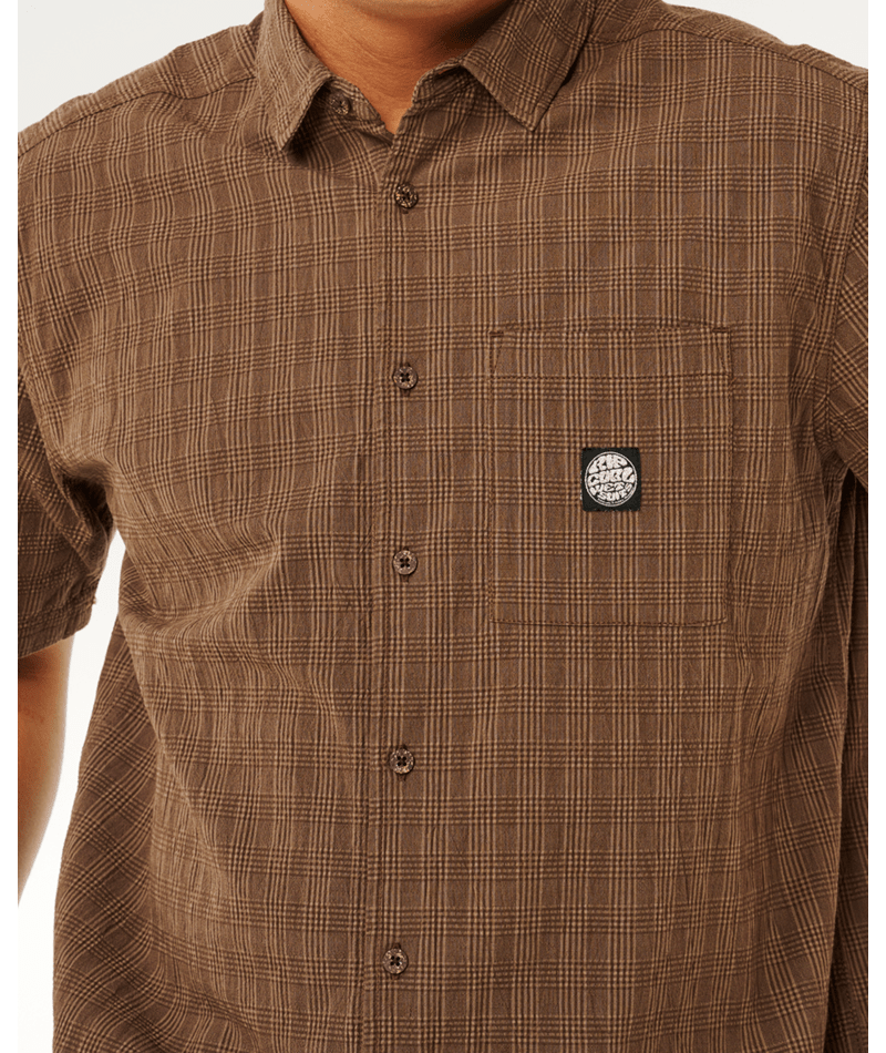 Rip Curl Premium Surf Check S/S in COFFEE