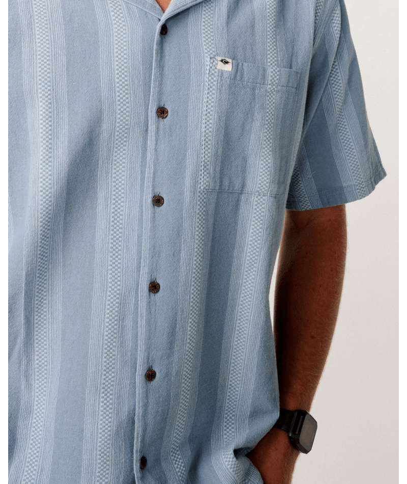 Rip Curl Classic Surf Weaver S/S Shirt in Citadel Blue