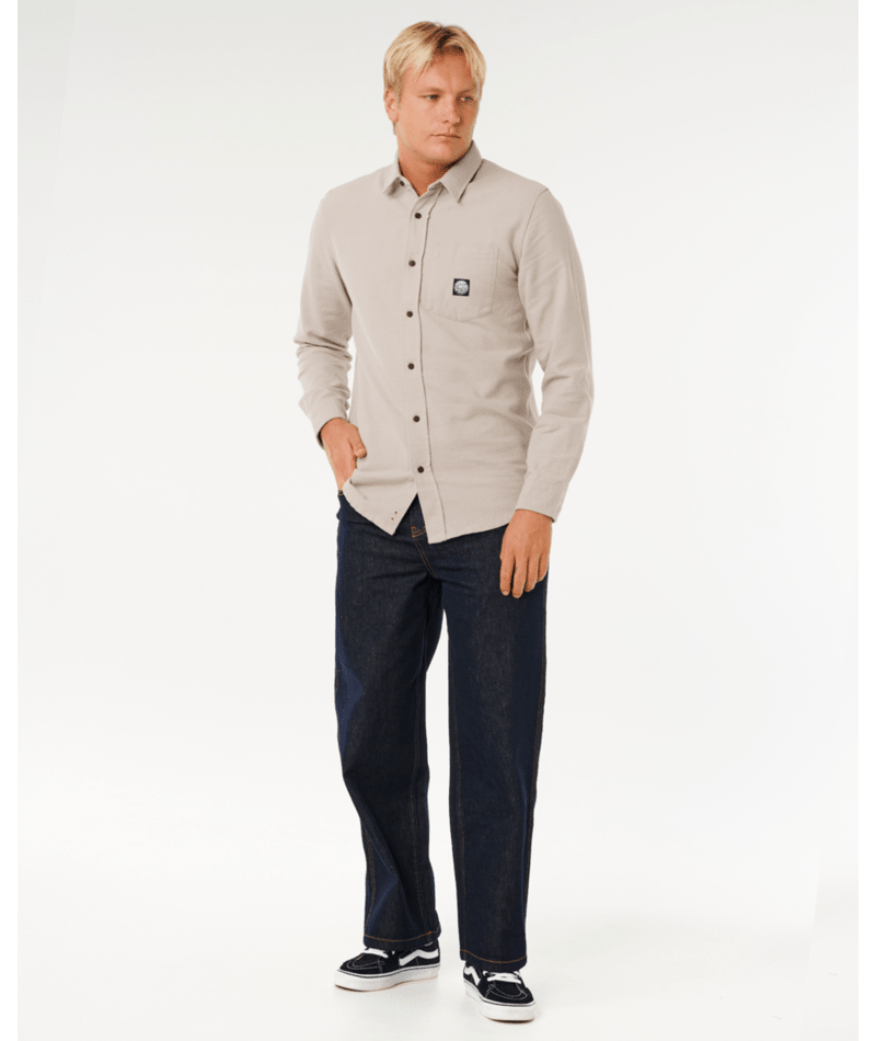 Rip Curl Premium Surf L/S Shirt in STONE