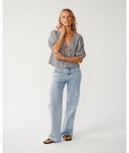 Rip Curl Vibe Surf Tie Front Top in BLACK/OFF WHITE