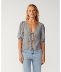 Rip Curl Vibe Surf Tie Front Top in BLACK/OFF WHITE