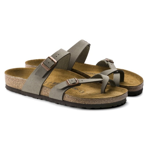 Birkenstock Mayari Stone Birkibuc Regular in Stone