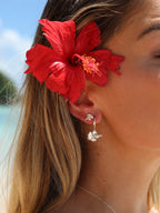 Malakai The Label Hibiscus Hoops Sterling Silver in Default Title