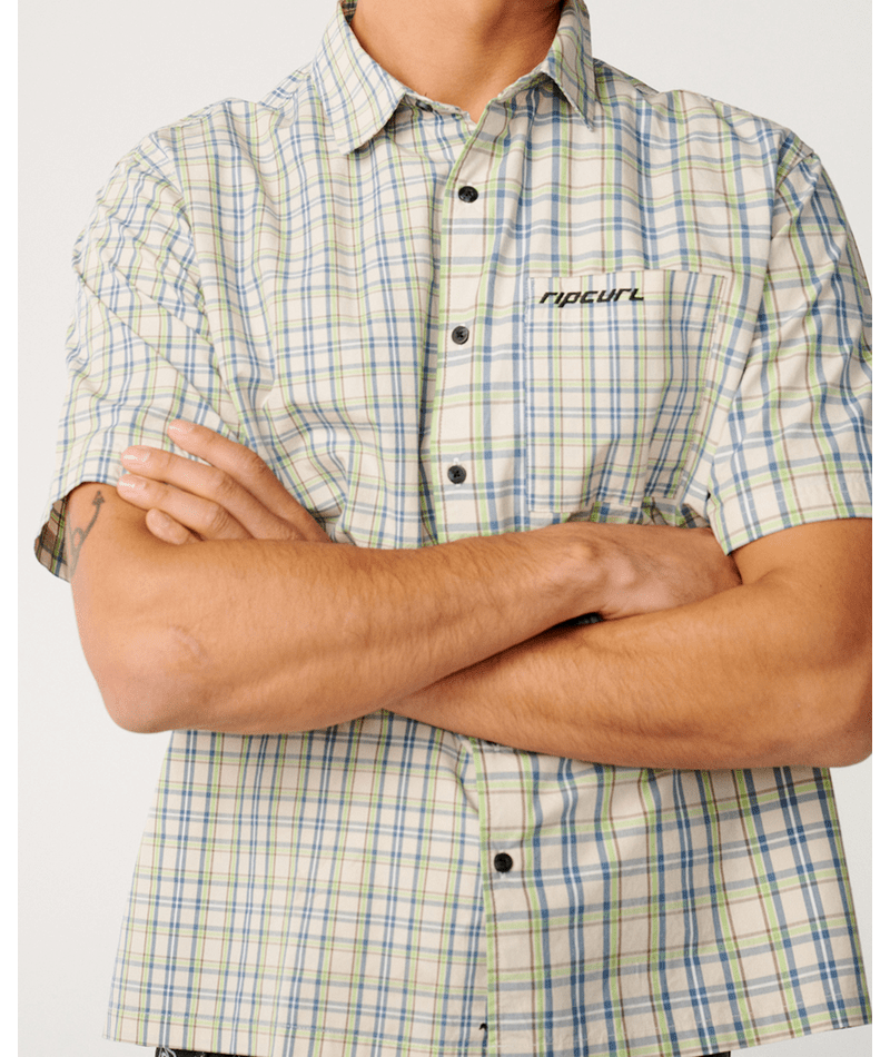 Rip Curl Archive Mix Up S/S Shirt in VINTAGE WHITE