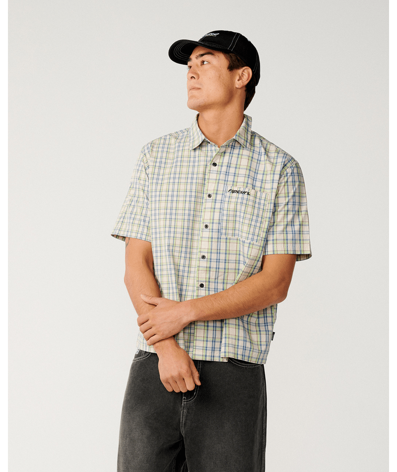 Rip Curl Archive Mix Up S/S Shirt in VINTAGE WHITE