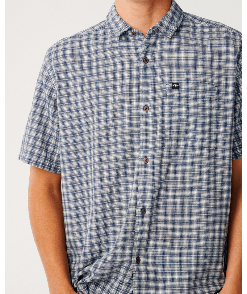 Rip Curl Classic Surf Check S/S Shirt in LIGHT NAVY