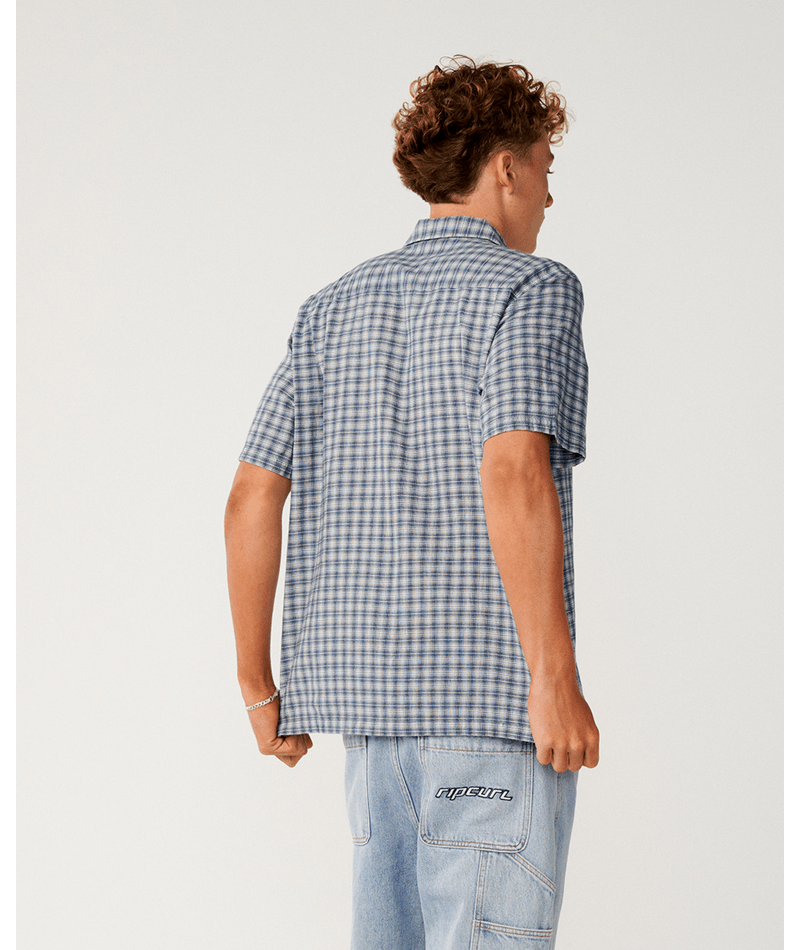 Rip Curl Classic Surf Check S/S Shirt in LIGHT NAVY